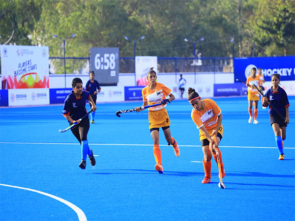 Players in action during Hockey India Junior Women Zonal Championship (Image: HI)