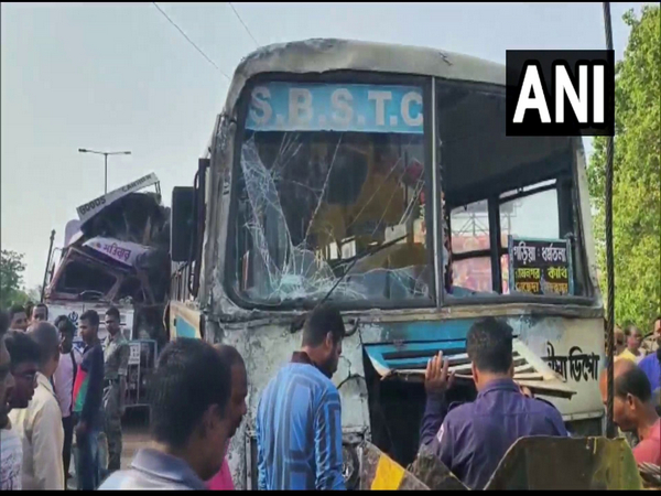 Visuals of the SBSTC bus involved in the collision (Photo/ANI)