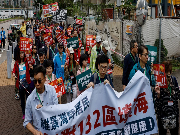 Hong Kong holds first protest in two years under strict rules (Image Credit: Reuters)