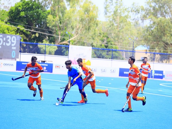 Players in action during 1st Hockey India Junior Men Zonal Championship 2023 (Image: HI)