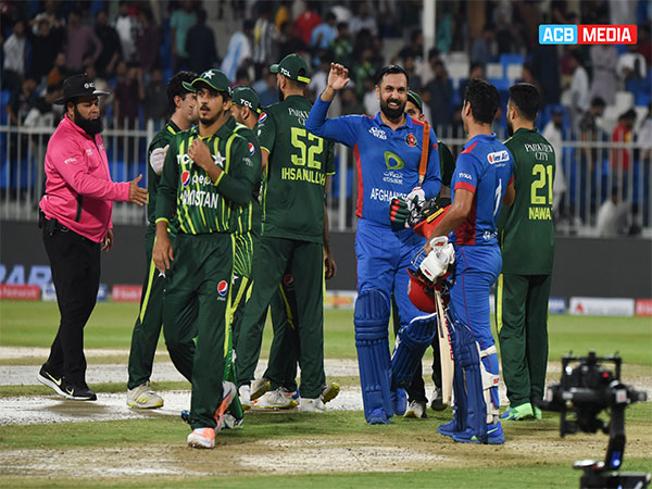 Afghanistan batters celebrate after scoring final runs (Photo: Twitter/Afghanistan Cricket Board)