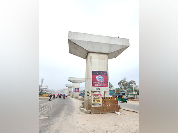 Fresh posters appear on public walls in Hyderabad. (Photo/ANI)