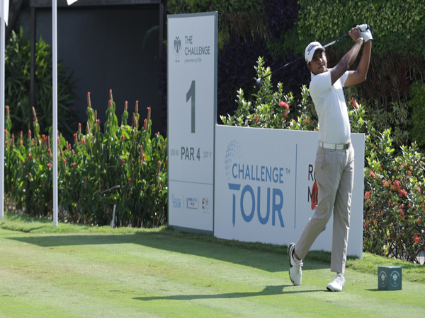 India's Divyanshu Bajaj in action during Round-1 of The Challenge 2023 (Image: PGTI)