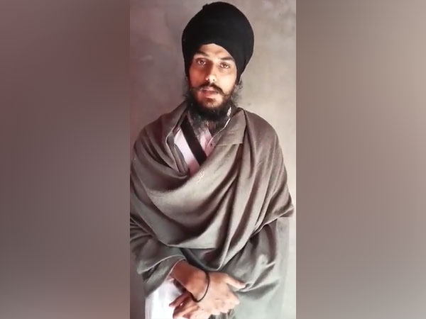 Amritpal Singh in the undated and unverified video address (Photo/ANI)