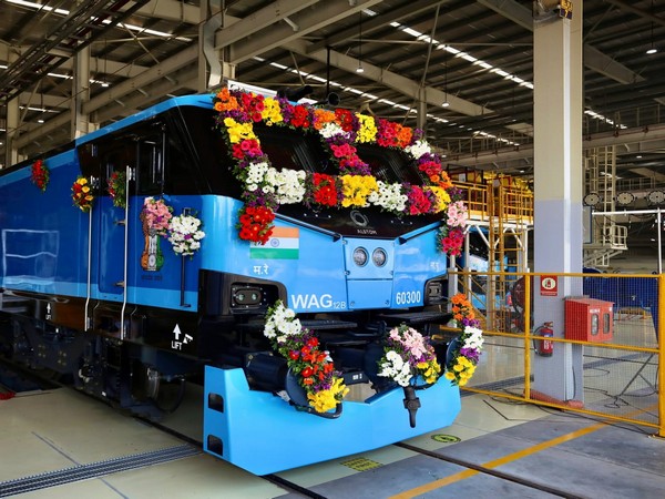 Alstom delivers 300th WAG12B electric locomotive to Indian Railways. (Photo/ANI)