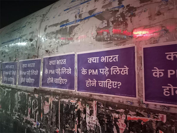 Fresh posters targeting PM Modi appear in Capital (Photo/ANI)
