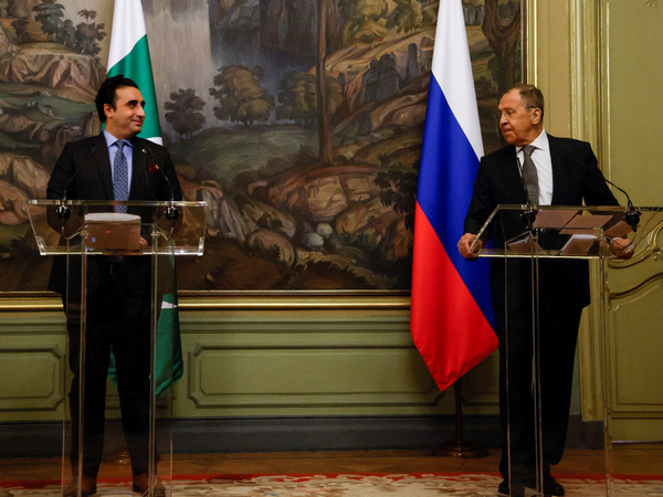 Russia's Foreign Minister Sergei Lavrov and Pakistan's Foreign Minister Bilawal Bhutto Zardari. (File Photo/Reuters)