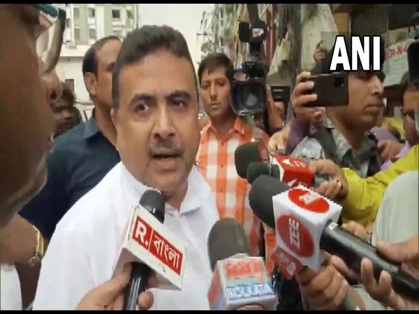 BJP leader Suvendu Adhikari in Howrah (Photo/ANI)