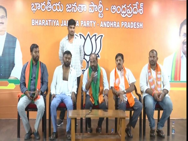 BJP leader Y Satya Kumar at a press conference in Vijayawada  (Photo/ANI)