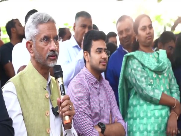 External Affairs Minister S Jaishankar interacting with the general public in Bengaluru on Sunday. (Photo/ANI)
