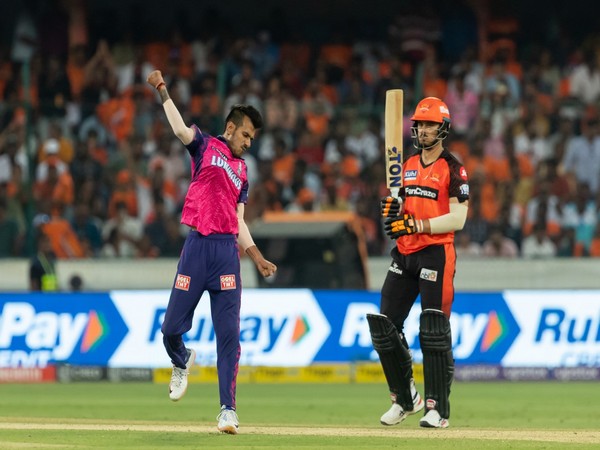 Yuzvendra Chahal celebrating a wicket. (Photo- IPL Twitter)