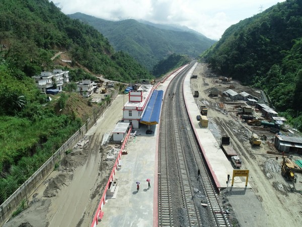 Underconstruction Jiribam-Imphal railway project (File Photo/ANI)