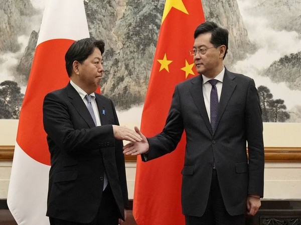 Japan's foreign minister Yoshimasa Hayashi meets Chinese Foreign Minister Qin Gang (Image Credit: Reuters)