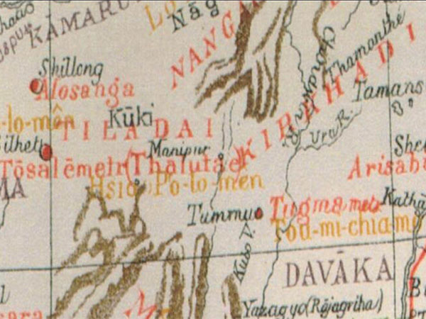 Geographical location of Manipur