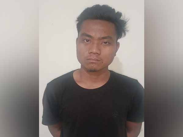 Arrested NSCN-K (Niki Sumi faction) cadre Roksen Homcha. (ANI.photo)