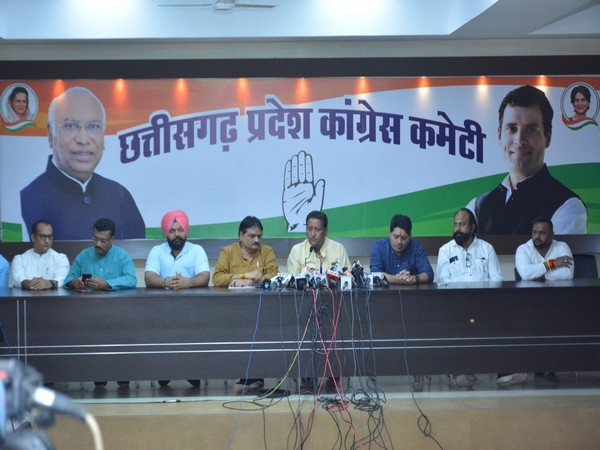 Chhattisgarh Congress leaders during a press conference (Photo: Twitter/@INCChhattisgarh)