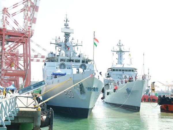 Maritime exercise SLINEX-23 betwewn India, Sri Lanka navies. (Photo: ANI)