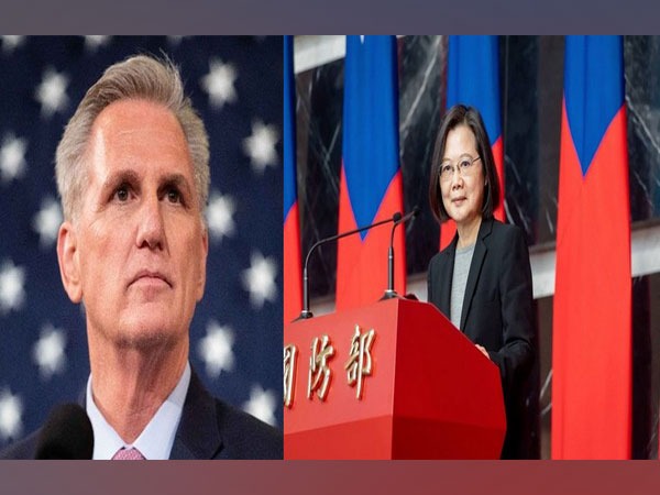 US House Speaker Kevin McCarthy and Taiwan President Tsai Ing-wen. 