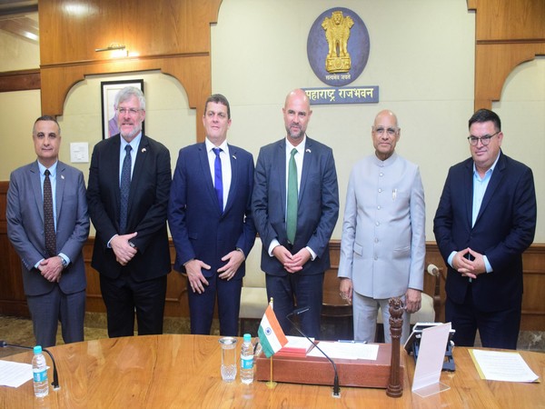 The Israeli delegation calls on Maharashtra Governor in Mumbai on Tuesday. (Photo Credit: Twitter/@maha_governor)