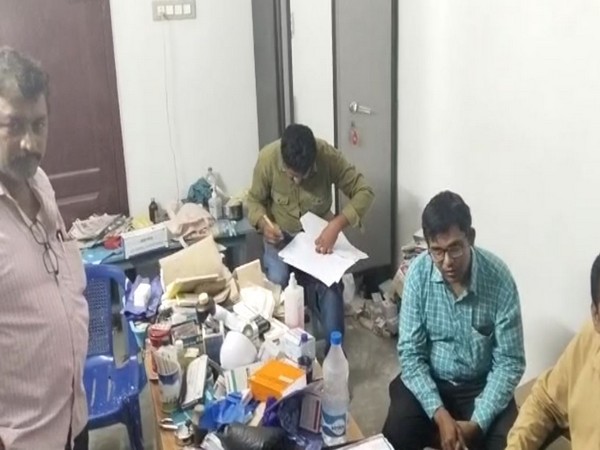 Vigilance, drug inspector raid house of RMP doctor in NTR district. (Photo/ANI)