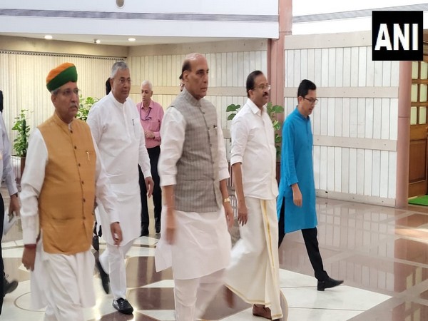 BJP MPs arrive in Parliament for Parliamentary Board Meeting on BJP's Foundation Day  (Photo/ANI)