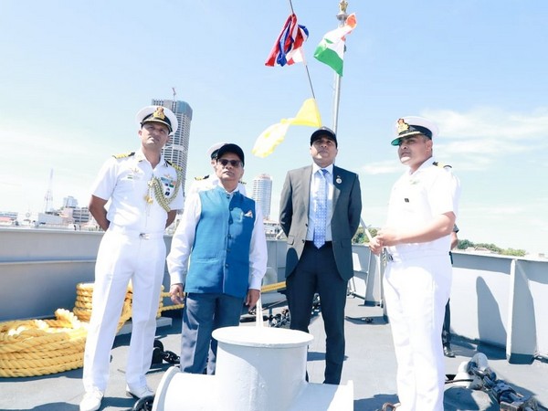 Sri Lanka's Minister of State for Defence Premitha Bandara Tennakoon and India's High Commissioner to Sri Lanka Gopal Baglay visit Indian Navy ships (Image Credit: Twitter/@IndiainSL)