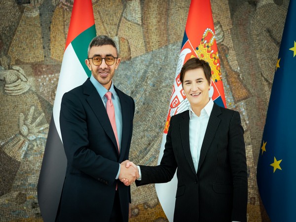 UAE Minister of Foreign Affairs Abdullah bin Zayed Al Nahyan, Serbia PM Ana Brnabic (Image Credit: Twitter/@OFMUAE)