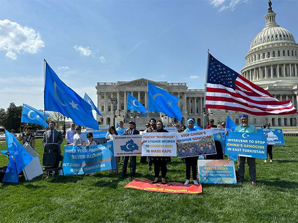 Uyghur supporters outside US Capitol building mark 33rd anniversary of 1990 East Turkistan Uprising