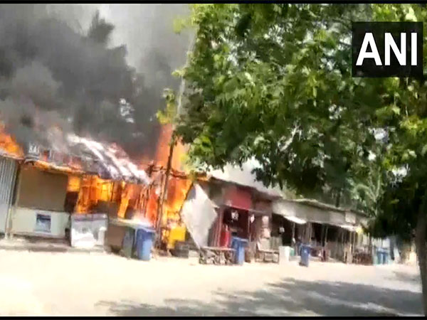 Fire breaks out at shop in North 24 Parganas (Photo/ANI)