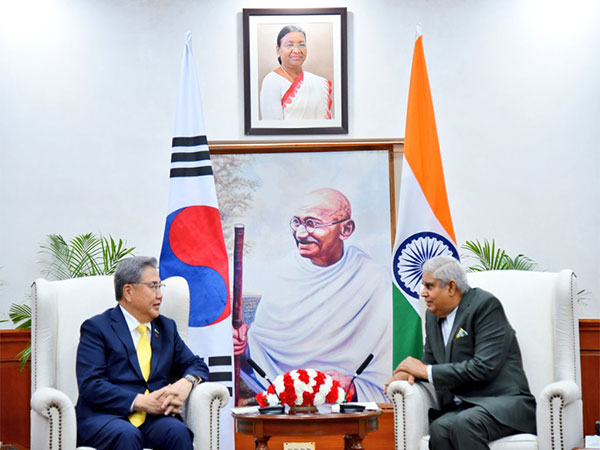 Vice President of India Jagdeep Dhankhar meets South Korea's Foreign Minister Park Jin (Source: Twitter/@VPIndia)