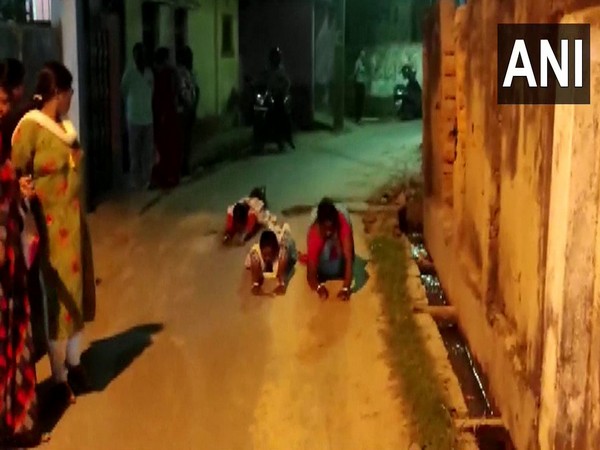 Women purportedly seen doing dandavat parikrama (Photo/ANI)
