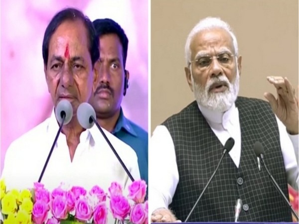 Telangana Chief Minister K Chandrashekar Rao, Prime Minister Narendra Modi (Photo/ANI)