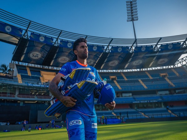 Suryakumar Yadav at Mumbai Indians training session ahead of their first home game at Wankhede Stadium (Image: MI)