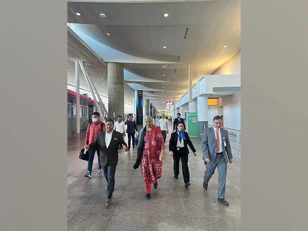 Union finance minister Nirmala Sitharaman arrives in New York (Image: ANI)