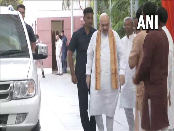 Union Home Minister Amit Shah arrived to attend the CEC meeting. (Photo/ANI)