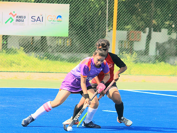 Pritam Siwach Sports Foundation in action during Khelo India Women's Hockey League (Image: HI)
