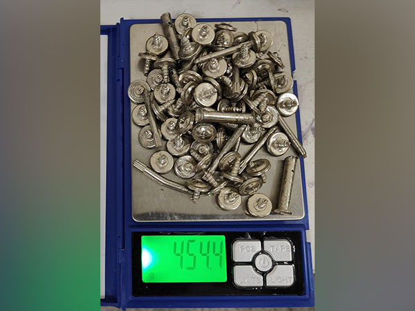 Gold seized concealed in form of screws (Photo/ANI)