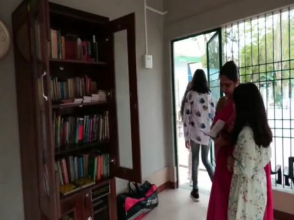 A library set up in the middle of a park in Assam's Golaghat Town (Photo/ANI)