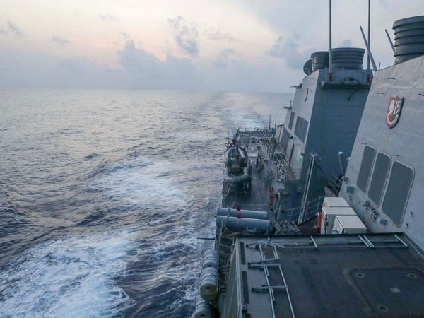 Guided-missile destroyer USS Milius sails in South China Sea  (Image Credit: Twitter/@US7thFleet)