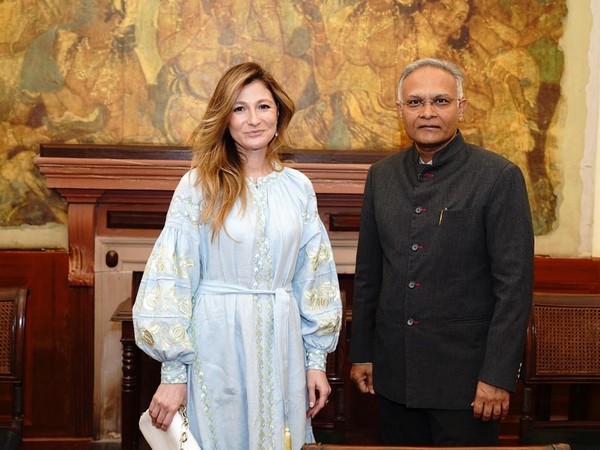 MEA Secretary (West) Sanjay Verma, Ukraine's First Deputy Foreign Minister Emine Dzhaparova (Image Credit: Twitter/@SanjayVermalFS)