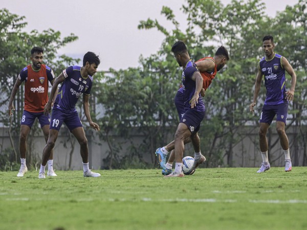 Chennaiyin FC player in practice session (Photo: Chennaiyin FC)