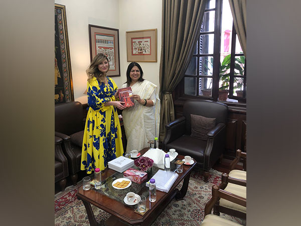 Ukraine's Deputy Foreign Minister Emine Dzhaparova meets MoS Meenakashi Lekhi