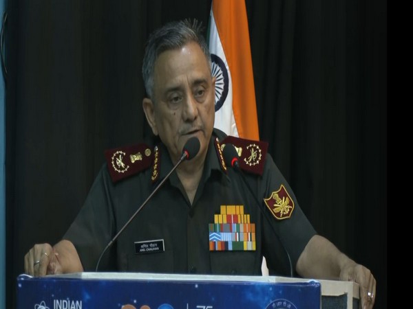 CDS Anil Chauhan at Indian Defspace Symposium 2023 (Photo/ANI)