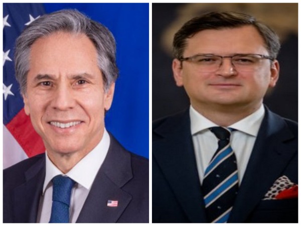 United States State Secretary Antony Blinken (Left) Ukraine's Foreign Minister Dmytro Kuleba (Right) (File Images)
