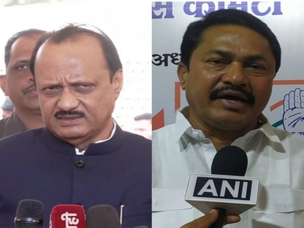 NCP leader Ajit Pawar and Maharashtra Congress chief Nana Patole (Photo/ANI)
