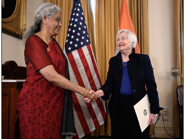 Union Finance Minister Nirmala Sitharaman and US Treasury Secretary Janet Yellen after the roundtable in Washington DC. (Photo Credit: Twitter/@SecYellen)