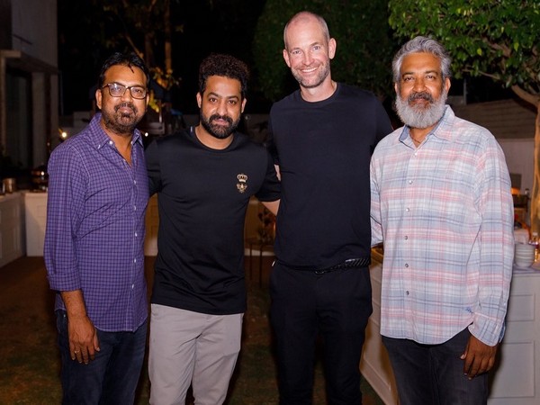 Jr NTR with James Farrell, Rajamouli. (Image Source: Instagram)