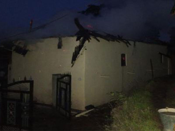 Visuals of the house that caught fire in Himachal Pradesh (Photo/SEOC Shimla)