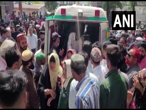 Injured being taken to hospital after a house collpased in Jammu and Kashmir's Poonch district on thursday afternoon (Photo/ANI)
