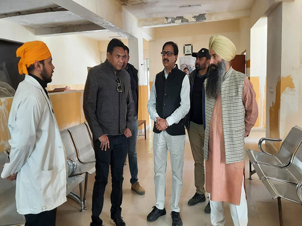 Uttarakhand Health Secretary Dr R Rajesh Kumar on Friday took stock arrangements as he reached Govindghat. (Photo/ANI)